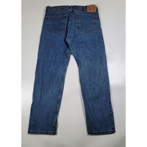 Men's Levis 505 Jeans 38x32 (36x32) Dark‎ Wash Straight Leg Regular Fit Red Tab